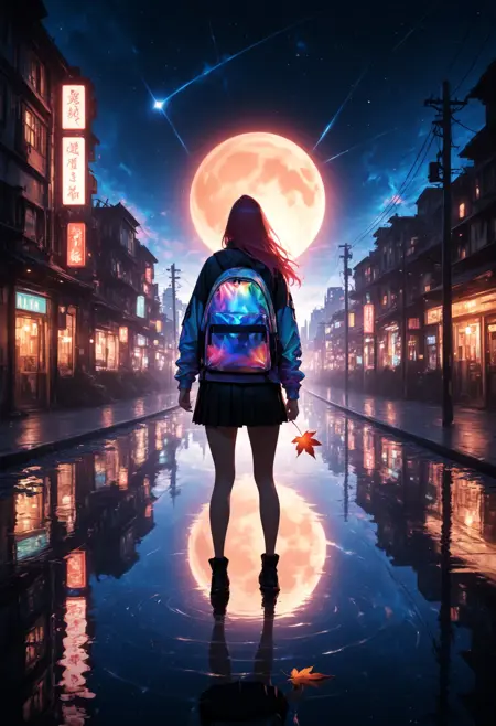 02183-1033063528-abstract,abstract,masterpiece,best quality,absurde,iridescent,surreal, 1girl, solo, skirt, long hair, leaf, bag, holding, outdoo.jpg